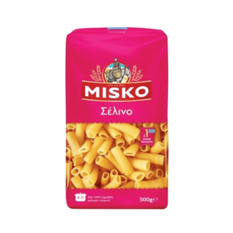 Selino Nudeln (500g) Misko von Misko bei Araxxon  - Hochwertiges griechisches Produkt.   Selino Nudeln (500g) Misko από Misko στο Araxxon  - Αυθεντικό ελληνικό προϊόν.
